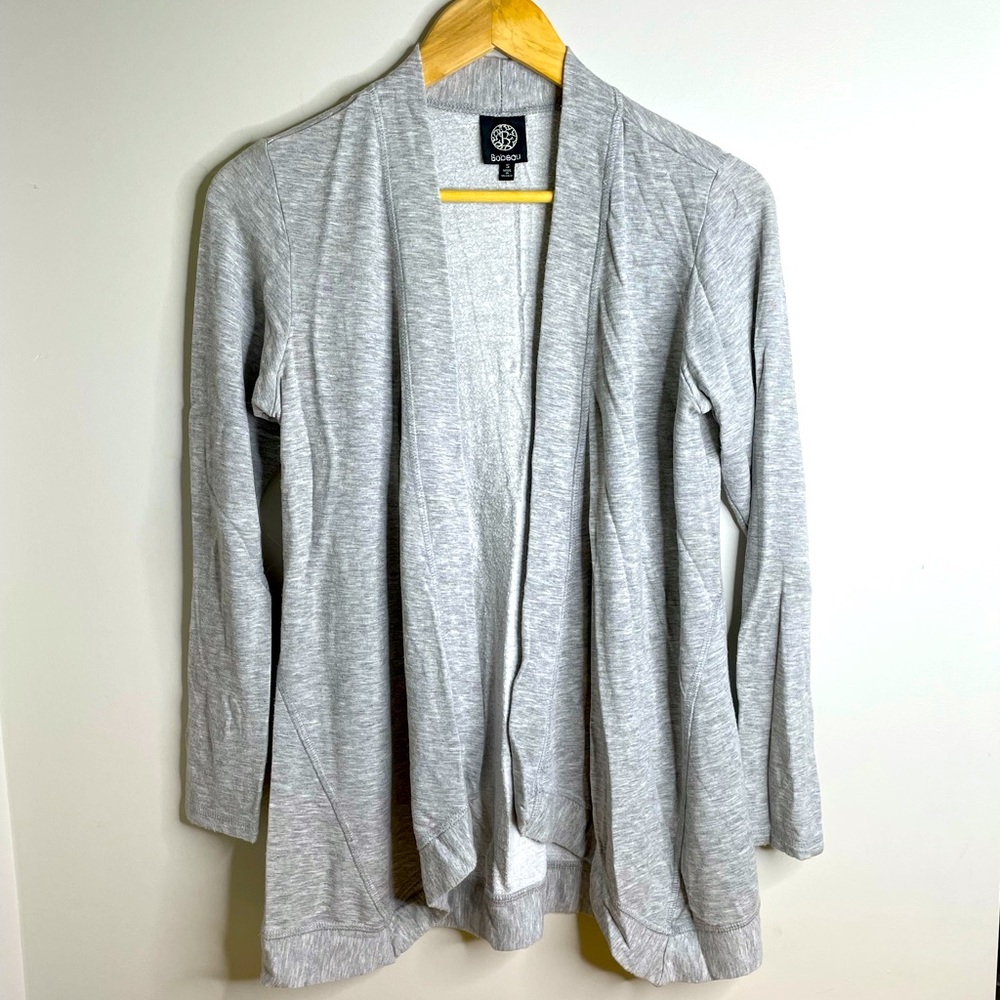 Bobeau Lightweight Fleece Cardigan